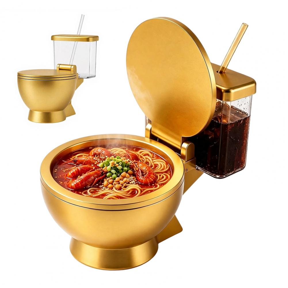 Dim Sum Basket - 화장실 모양 라면 그릇 세트, 내장형