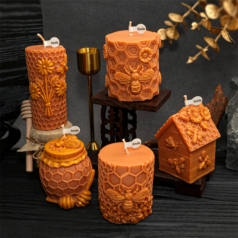 3D 벌집 기둥 실리콘 캔들 몰드 DIY 꽃 벌꿀 항아 - Potsticker Mold 리뷰 및 가격